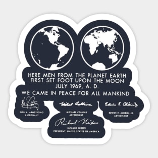 Moon Landing Plate Sticker